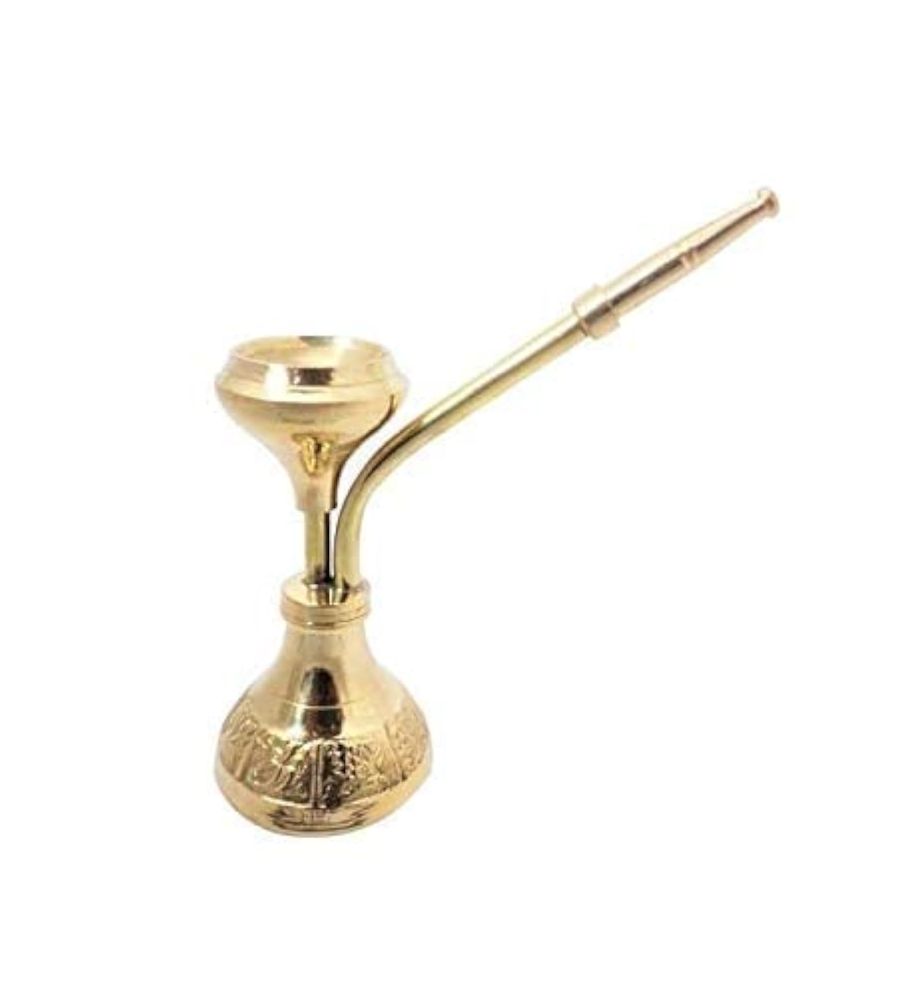 Wood Store Pure Brass Hand Hookah Showpiece