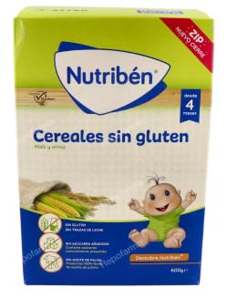 Harina de Cereales Sin Gluten para Alimentación Infantil (Duplo) – Enriquecida con Calcio y Vitaminas – Textura Suave Sin Grumos – Pack de 2 Envases de 600 g