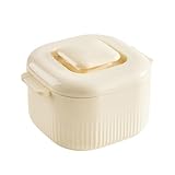 Mikrowellen Reiskocher 1,7L Großes Fassungsvermögen - Eckiger Dampfgarer & Frischhaltedose Mit Deckel | Hitzebeständiger Multi-Garbehälter Für Pasta, & Porridge | Single-Küche Kochgeschirr