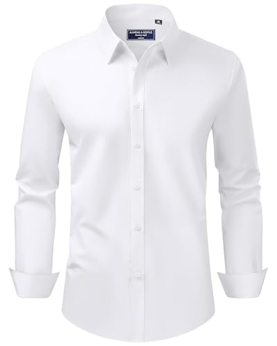 Alimens & Gentle Mens White Dress Shirt...