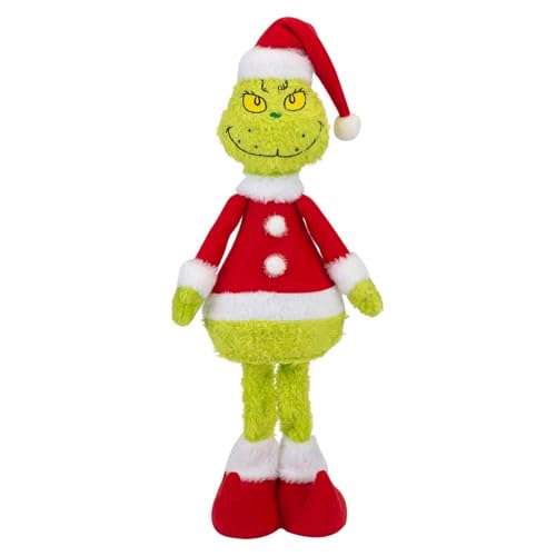 Image of VFM e-Store - Grinch Standing Christmas Decoration Festive Gift Ornament Dr Seuss Xmas Theme Fun Design - 46cm X 18cm Green X 1