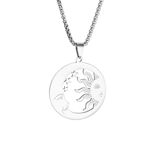Collier Tarot Déesse en acier, pendentif astro protecteur pour homme et femme, cadeau idéal