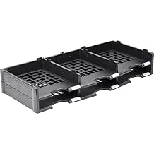 Storex 6-Compartment Literature Organizer Add-on Unit, 31.38 x 14.13 x 5.63 Inches, Black 61417U01C
