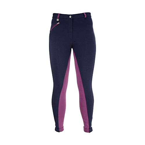 HyPERFORMANCE Womens/Ladies Manby Jodhpurs (24in) (Navy/Burgundy)