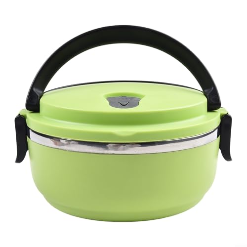 UTTASU Contenedor térmico redondo portátil de 700 ml de acero inoxidable aislado para todas las ocasiones (naranja)