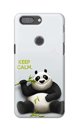 Image of PRINTFIDAA� Printed Hard Back Cover Case for OnePlus 5T Back Cover (Cartoon Panda) -2808
