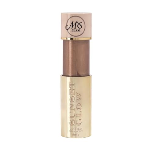 Image of BPerfect x Mrs Glam – Sunset Glow Cream Bronzer – Shade: 02 Gold Leaf – Soft Golden Bronze – 10ml