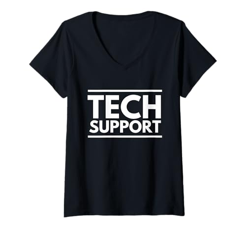 Mujer Tech Support Camiseta Cuello V