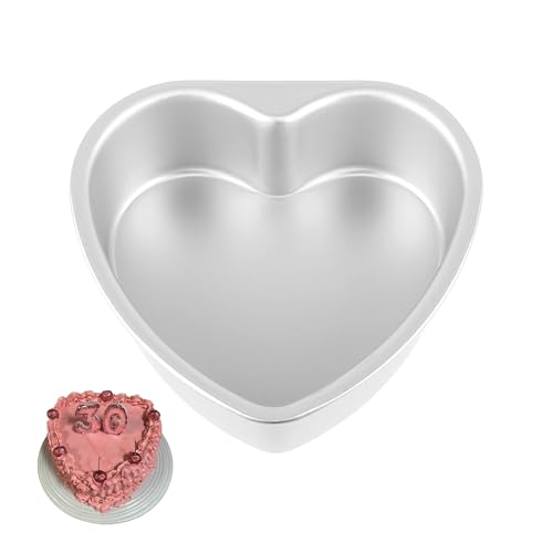 Kundalini Heart Cake Pan 6Inch Anodized Aluminum Non-stick Baking Mold for Air Fryer Pressure Cooker Weddings Valentines Day