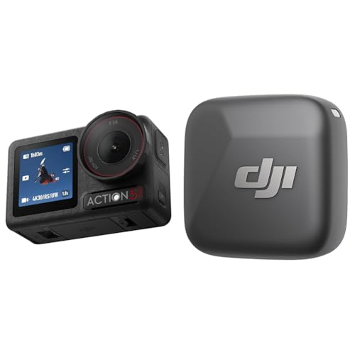 Image of DJI Osmo Action 5 Pro Vlog Combo (Mic Mini), Action Camera 4K Ideal for Vloggers with Mic Mini Transmitter, Mini Action Camera with 1 /1.3″ Sensor, 4hrs Battery Life, Dual OLED Touchscreens