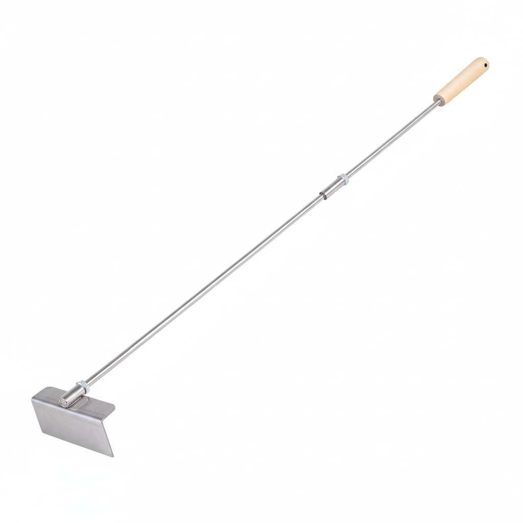 Charcoal Grill Ash Rake for Wood Stove Fireplace Pizza Oven,32 Inch Heavy Duty Stainless Steel BBQ Cleaner Poker Scraper,Elongated Tool for Fire Pit,Smoker,BBQ,Fireplace,Ceramic Grills (32 inch Rake)