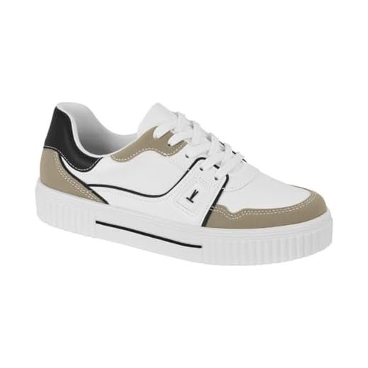 Tênis Vizzano Feminino Casual Pelica/camurça Branco/preto/branco Off 1307.208.16507.95796 34