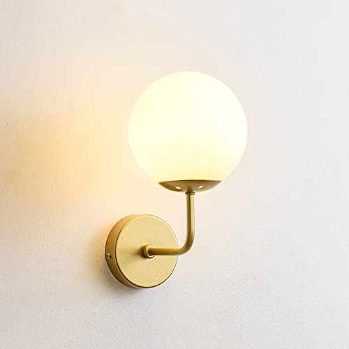 Luminaire d'intérieur applique moderne globe en verre or