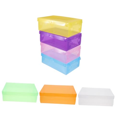 Healifty 7pezzi Scatola Portascarpe Impilabile Scatola Portaoggetti Per Scarpe Da Ginnastica Contenitore Per Scarpe in Plastica Organizzatore Per Per Casa e Negozio Di