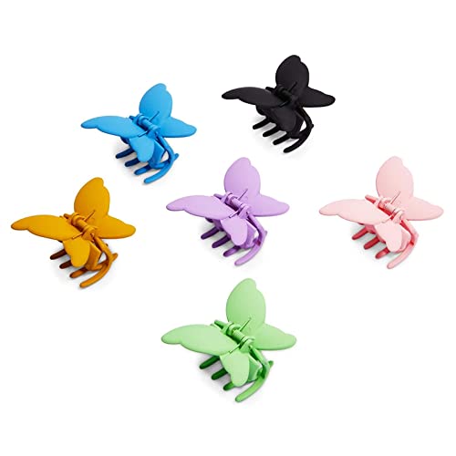 Matte Butterfly Clips, Hair Accessories for Women (2.9 Inches, 6 Pack)