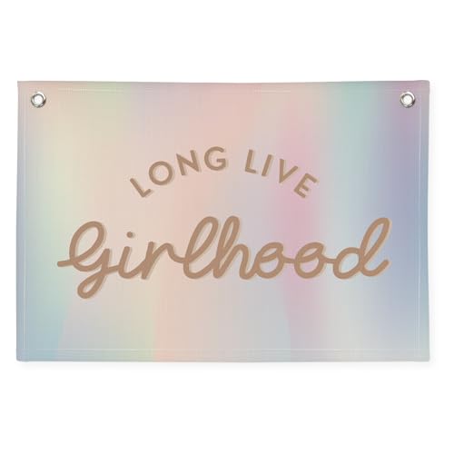 Image of XYDEG Mermaid Girls Room Decor,Long Live Girlhood Birthday Decorations Wall Decor Banner, Baby Girls Nursery,Mermaid Lovers for Teen Girl Bedroom,30x20,girlroom