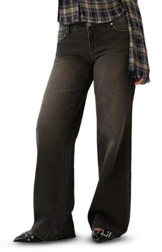 PacSun Women's Casey Low Rise Baggy Jeans Black Tinted