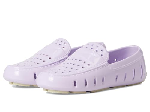Image of Floafers Kids Unisex Prodigy Driver Patent (Big Kid) Dusty Pink Patent /Putty 4 Big Kid M