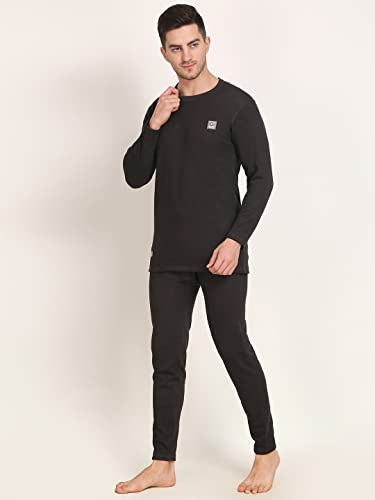 Image of Mens Thermal Basic Set for Winter wear (Upper+Lower)| Round Nack | Long Sleeve | Fit to Comfort | Extra Warm in Side Layer | Authentic Product | for Chilled Weather Thermal |