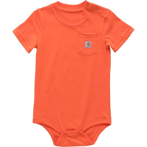 Carhartt Baby Short-Sleeve Pocket Bodysuit Grenadine Orange 3M