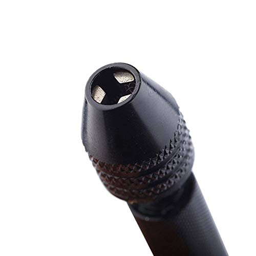 Kingforest Pin Vise Hand Drill For Resin Casting Molds, Steel Hand Drill With 20 Pcs Drill Bits (0.8-3 Mm), For Wood, Manual Work Diy, Jewelry, Assembling, Model Making（Black） #TOP2