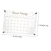 NUOBESTY Acrylic Weekly Planner Erasable Memo Board Message Display Board for Students Home Office Multifunctional