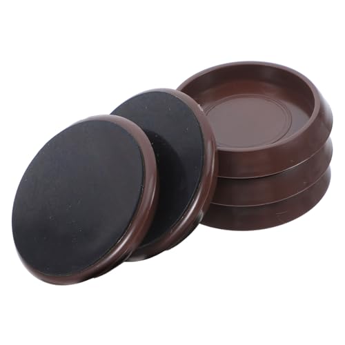 Sewroro 5pièces Lot de Coupelles Antidérapantes pour roulettes De Meubles Coussinets Plastique Résistants pour Protection Tapis Et Sols Butées Roues Chaise Support Stable Bruit