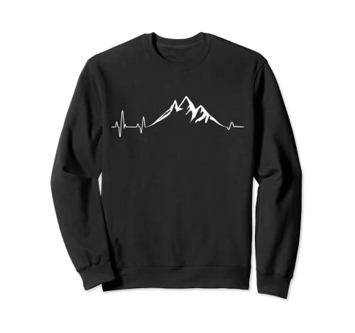 Mountains Heartbeat Love Climbing Trekking Mountains Sweatshirt
