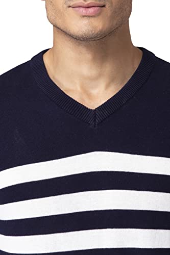 Image of Allen Cooper Strips Sweater for Men