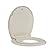 TROPOW Toilet Seat with Toddler Seat Built in, Round Toilet Seat for Potty Training, Fits Both Adults and Children, Slow Close and Magnetic Closure - Ideal for Family Bathroom(Round Almond)