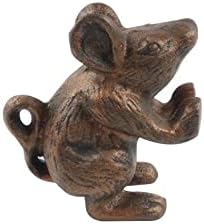 HANDCRAFTED NAUTICAL DÉCOR Tapón de puerta de ratón de hierro fundido rústico de cobre 12,7