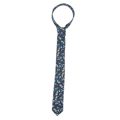 Generic Gravata de Algodão com Estampa Floral para Presente Masculino - 05