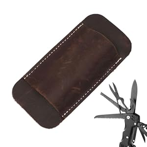 Generisch Vintage Leder Messerscheide 11,8 x 5,7 cm