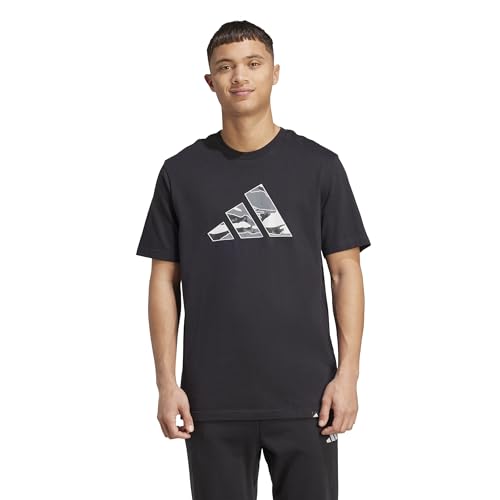 Adidas Men's Camouflage Logo Graphic T-Shirt, Black, Large