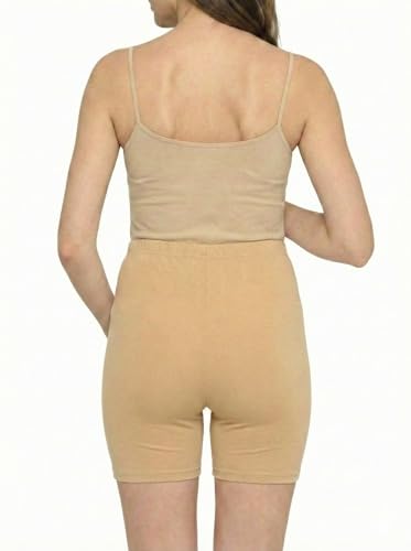Image of Women's High Waist & Mid-Thigh Cotton Lycra Maternity Shorts|Pregnancy Panty|Maternity Panties Over The Belly for The Pre & Post Pregnancy