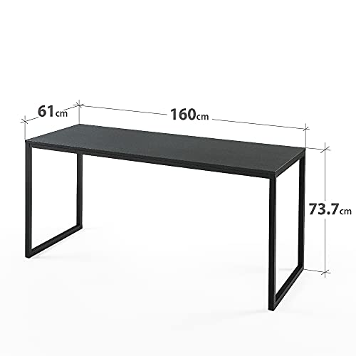 Image of Zinus Jennifer Desk Table 160 x 61 x 74 cm - Office Desk in Metal and Wood - Multipurpose Table - Dark Espresso Brown