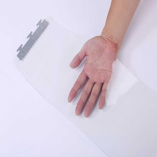 Cammeciso Cortina de fleje de PVC,Cortina de láminas Industrial,Comercial Cortina PVC Transparente,con Accesorios,Resistente a la Intemperie,para almacenes,fábricas,supermercados