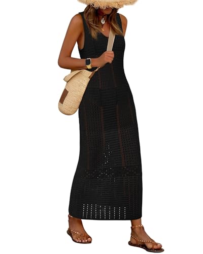 BTFBM Crochet Swimsuit Coverup for Women Summer Spring 2025 Swimwear Bathing Suit Cover Up Beach Dress Vacation Outfits