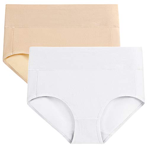 Image of wirarpa Women's Modal Underwear Soft High Waist Briefs Ladies Panties 4 Pack (Regular & Plus Size)