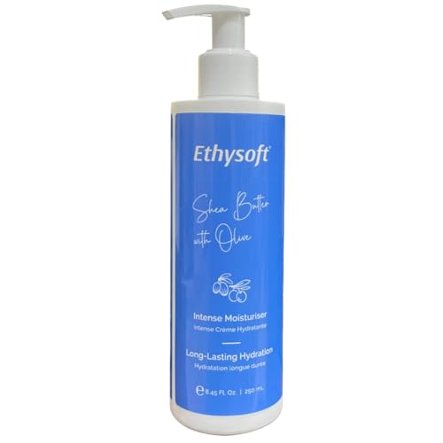 Image of Ethysoft Intense Moisturizer with Shea Butter & Olive - Long-Lasting Hydration Cream for Dry Skin, Nourishing Body Lotion for All Skin Types - 250ml