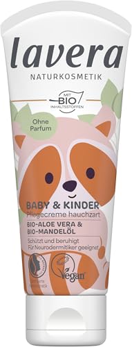 lavera Baby & Kinder Pflegecreme hauchzart - Neurodermitiker geeignet - feuchtigkeitsspendend - schützt & beruhigt - vegan - Naturkosmetik - 75 ml lavera Baby & Kinder Pflegecreme hauchzart - Neurodermitiker geeignet - feuchtigkeitsspendend - schützt & beruhigt - vegan - Naturkosmetik - 75 ml