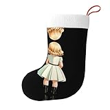 Yyhhaofa Calcetines de Navidad con impresión de doble cara para niñas pequeñas, color rubio, para decoración de interiores y fiestas