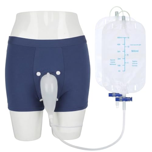 Image of HANNEA Wearable Urine Collector for Men - Soft Silicone Cup with Detachable 500ml Bag (XL)