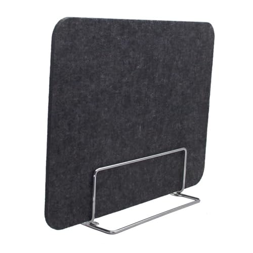 Panneau acoustique de bureau écran de séparation phonique de table noir en polyester x2