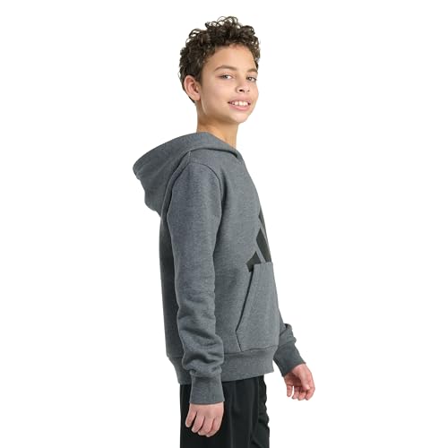 adidas Boys' Long Sleeve Essential Linear Embroidered Fleece Pullover Hoodie2