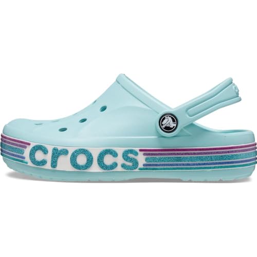 Sandália crocs bayaband rainbow glitter clog k pure water - 30