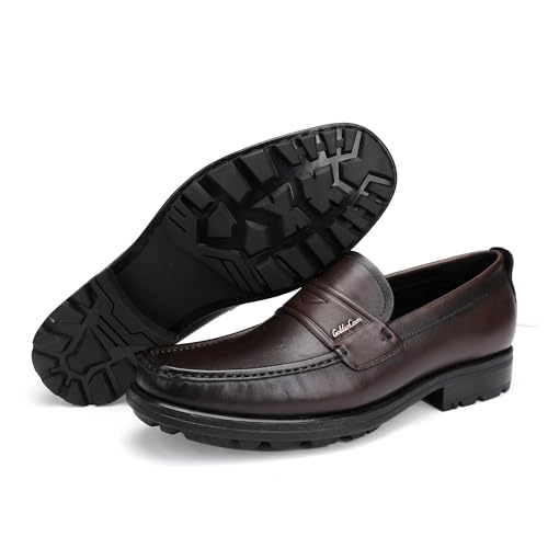 Image of Mens Leather Tassel Loafer, Classic Luxury Smooth Upper Tassel Slip-on Penny Loafer for Mens, Black