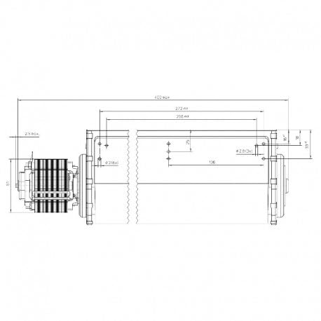 Ventilateur tangentiel EBM QLN65/0030A43-3038LH-68 Moteur gauche