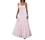 Matériau en dentelle et mousseline de soie de qualité supérieure : fabriquée à partir de dentelle florale de haute qualité et de tissu jacquard doux en mousseline de soie, cette robe de plage pour femme est légère, respirante, douce pour la peau et entièrement doublée pour un confort tout au long de la journée, parfaite pour les occasions spéciales
