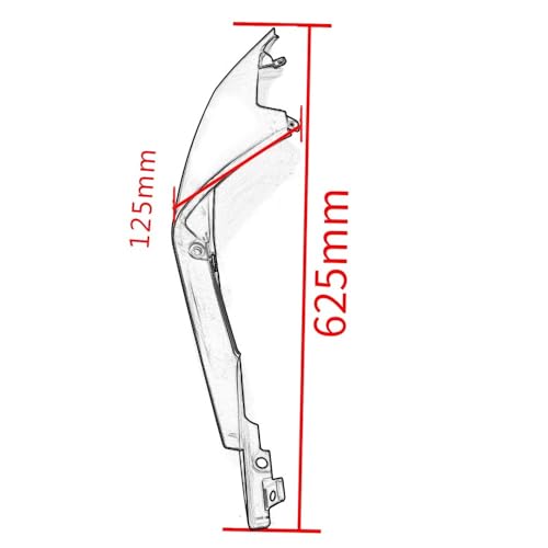 Panneau de couverture arrière RS 660 protection carénage queue de moto aérodynamique